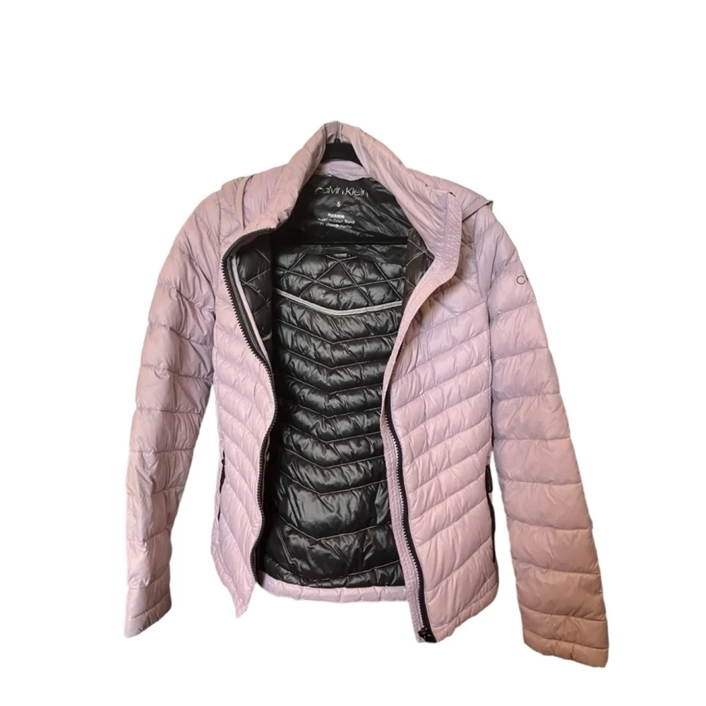 Calvin Klein Packable Down Blush Pink Puffer Jacket Small